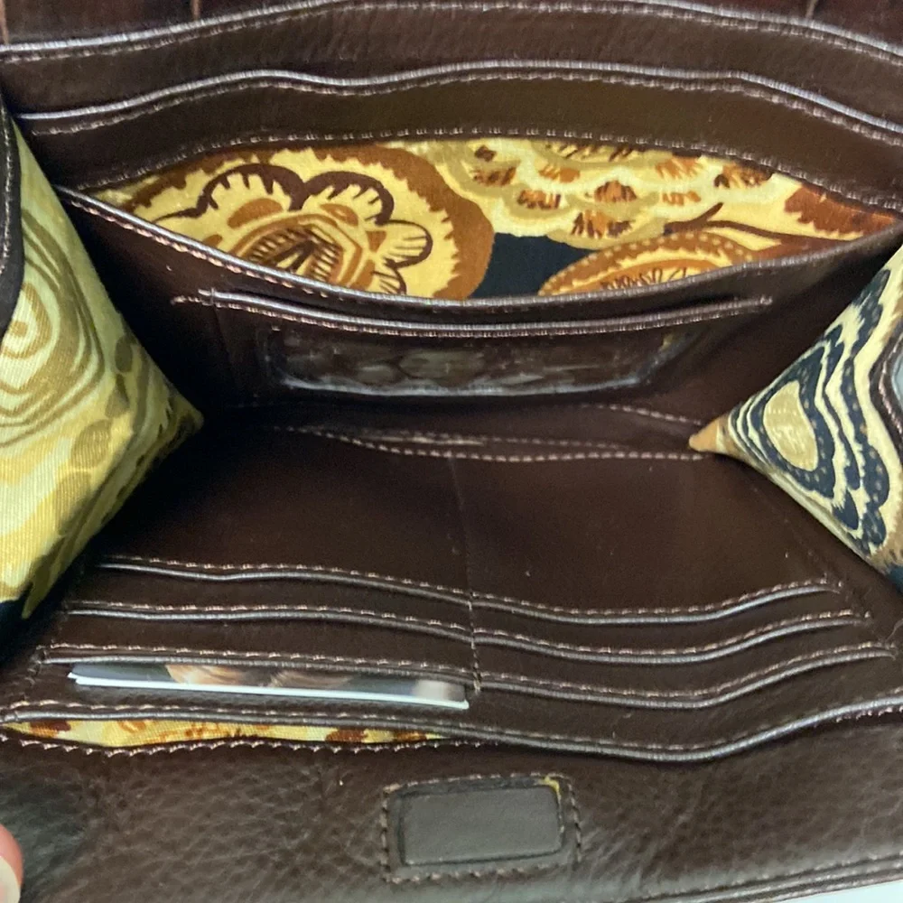 Brighton Embossed Crocodile Crossbody Purse